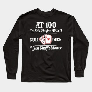 100Th 100 Cards Long Sleeve T-Shirt